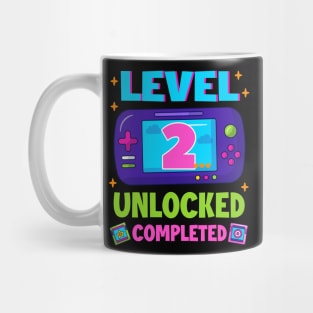 Level 2 Unlocked 2nd Birthday Boys Video Game B-day Gift For BOys Kids Mug